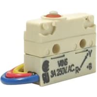 Johnson Electric Micro Switch, Snap Action, Sealed, SPDT, NO/NC, Pin Plunger, 3A (Prewired/UL), 250VAC