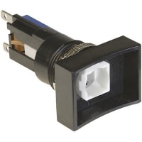 Johnson Electric Switch Body;TP2 Series;Latching;18x24mm;Exposed Bezel;IP40;Faston;16.2mm Dia Mtg