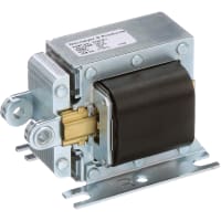 Johnson Electric Solenoid, Laminate, Pull, Foot Mounted, Solder Lugs, 120VAC/60Hz Cont, 14.80 Ohm, 19W