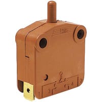 Johnson Electric Switch, Safety Interlock, NO, Dbl Break, Straight Plunger, 16A, 400VAC, Faston Terminal