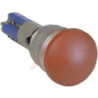 Johnson Electric Switch Mushroom Splashproof And Oil Tight SPST Red, TH4 Series