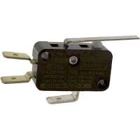 Johnson Electric Switch, Miniature Snap Action Microswitch, 25 A, 125/250 VAC, Roller 1.34 Inches