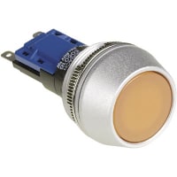 Johnson Electric Switch Body;TP2 Series;Momentary;25mmDia;Exposed Bezel;IP40;Faston;22.5mmDia Mtg