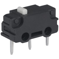 Johnson Electric Switch, Snap Action, SPDT, NO/NC, Plunger Actuator, 3A, 250VAC, IP40, PCB Terminal