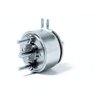 Johnson Electric Solenoid, Rotary, 45 Deg CW, Spring Return, Solder Lugs, 28VDC@25%, 18.40 Ohms, 40W