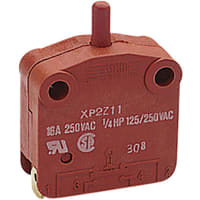 Johnson Electric Switch, Safety Interlock, CO, Dbl Break, Straight Plunger, 16A, 400VAC, Faston Terminal