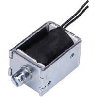 Johnson Electric Solenoid, Open Frame, Pull, Metric Mtg Threads, 6VDC Cont, 12VDC@25%, 6.9 Ohms, 20.8W