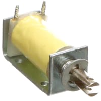 Johnson Electric Solenoid, Open Frame, Pull, Mag-Latch, Threaded Holes, 24VDC@25%, 48.65 Ohms, 12W