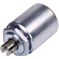 Johnson Electric Solenoid, Tubular, Pull, Panel Mount, Flying Leads, 22.5VDC@25%, 11.49 Ohms, 44W