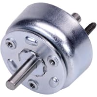 Johnson Electric Solenoid, Rotary, 67.5 Degree CW, Spring Return, Threaded Studs, 12VDC@50%, 8.76 Ohms