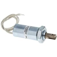 Johnson Electric Solenoid, Tubular, Pull, Metric, Panel Mount, 24VDC Cont, 48VDC@25%, 83.50 Ohms