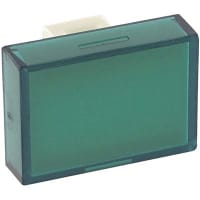 Johnson Electric Switch, Accessories, Lense, Flat, Rectangular, Transparent Cap, Green