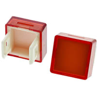 Johnson Electric Sq red lens for 16mm pushbutton switch