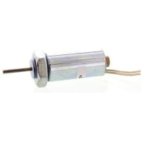 Johnson Electric Solenoid, Tubular, Push, Metric, Panel Mount, 24VDC Cont, 48VDC@25%, 83.50 Ohms