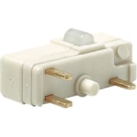 Johnson Electric Switch, Lever, 5 A, 250 VAC, Snap Action, 0.5 N, 0.63 in. (Max.), Gold Plated