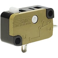 Johnson Electric SWITCH, MINIATURE SNAP ACTION MICROSWITCH, 10A 125/250 VAC, STRAIGHT 1.42 INCH, 