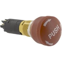 Johnson Electric E-Stop; Push Or Twist Release; 2 Nc; Rotary Reset; Th8 Series