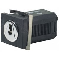 Johnson Electric Switch, Keylock, SP3T, OFF-ON-ON, 3 Pos, Square, 2 Keys Incl, Thru-Hole, 100mA, 30VDC