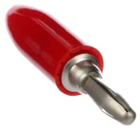 Johnson-Cinch Connectivity Solutions Red Banana Plug Insulated Round Solder/ Solderless Hole, 108 Series