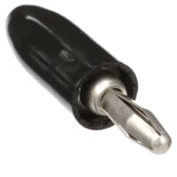 Johnson-Cinch Connectivity Solutions Black Banana Plug Insulated Round Solder/ Solderless Hole, 108 Series