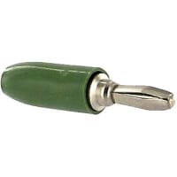 Johnson-Cinch Connectivity Solutions Green Banana Plug Insulated Round Solder/ Solderless Hole