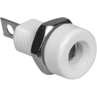 Johnson-Cinch Connectivity Solutions Test Connector White Banana Jack, 15 A DCV