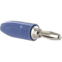 Johnson-Cinch Connectivity Solutions Blue Banana Plug Insulated Round Solder/ Solderless Hole