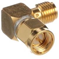 Johnson-Cinch Connectivity Solutions SMA Right Angle In Series Jack Plug Adapter, 18 GHz, 50 Ohm, SMA Series