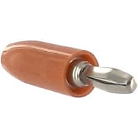 Johnson-Cinch Connectivity Solutions Orange Banana Plug Insulated Round Solder/ Solderless Hole