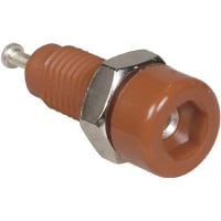 Johnson-Cinch Connectivity Solutions Red Tip Jack Threaded Panel Mount for .080" (2.0mm) Plug