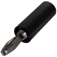 Johnson-Cinch Connectivity Solutions Black Banana Plug Insulated Round Solder/ Solderless Stud