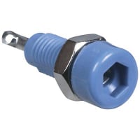 Johnson-Cinch Connectivity Solutions Blue Tip Jack Threaded Panel Mount for .080" (2.0mm) Plug