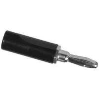 Johnson-Cinch Connectivity Solutions Black Banana Plug Insulated Hex Solder/ Solderless Stud