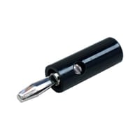 Johnson-Cinch Connectivity Solutions Black Banana Plug Insulated Round Solderless Set Screw