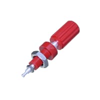 Johnson-Cinch Connectivity Solutions Insulated Binding Post Grounded Type- Red