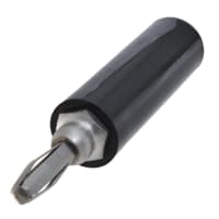 Johnson-Cinch Connectivity Solutions Black Banana Plug Insulated Handle Hex Body Solder Backhole