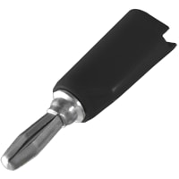 Johnson-Cinch Connectivity Solutions Black Assembly Banana Plug Round Body Solder/ Solderless