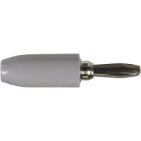 Johnson-Cinch Connectivity Solutions Grey Banana Plug Insulated Round Solder/ Solderless Hole