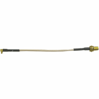 Johnson-Cinch Connectivity Solutions SMA Bulkhead Jack-Right Angle MMCX Plug, RG316, 6in, 152mm, SMA RF Cable Series