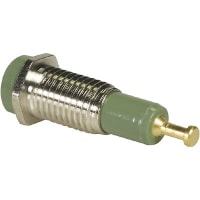 Johnson-Cinch Connectivity Solutions Green Tip Jack Threaded Panel Mount for .080" (2.0mm) Plug