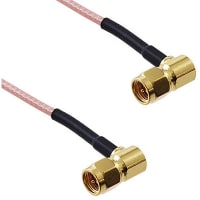 Johnson-Cinch Connectivity Solutions SMA Right Angle Plug to SMA RA Plug, RG316, 6in, 152mm, SMA RF Cable Series