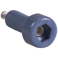 Johnson-Cinch Connectivity Solutions Blue Tip Jack Threaded Panel Mount for .080" (2.0mm) Plug