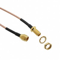 Johnson-Cinch Connectivity Solutions SMA Bulkhead Jack-SMA Plug, RG316 DS, 6in, 152mm, SMA RF Cable Series