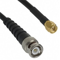 Johnson-Cinch Connectivity Solutions SMA Straight Plug-BNC Straight Plug, 24in, 610mm, RG58, SMA RF Cable Series