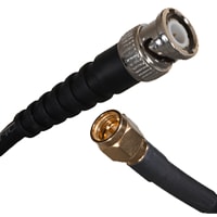 Johnson-Cinch Connectivity Solutions SMA Plug to BNC Straight Plug, RG316 Cable, 250mm (9.84"), BNC 50 Ohm Series