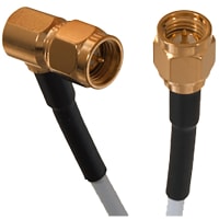 Johnson-Cinch Connectivity Solutions SMA RA Plug to SMA Straight Plug, 1500mm, 59.1in, RG316, SMA RF Cable Series