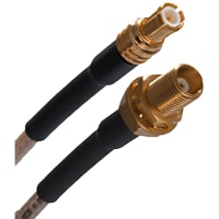 Johnson-Cinch Connectivity Solutions Straight Plug to Straight Bulkhead Jack, RG316, 150mm (5.9"), MCX 50 Ohm Series