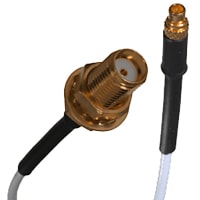 Johnson-Cinch Connectivity Solutions SMA Bulkhead Jack-Straight MMCX Plug, 150mm (5.9"), RG178, MMCX Straight Series