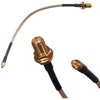 Johnson-Cinch Connectivity Solutions SMA Bulkhead Jack-Straight MMCX Plug, RG316, 250mm (9.84"), MCX Straight Series