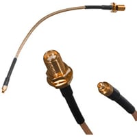 Johnson-Cinch Connectivity Solutions SMA Bulkhead Jack-Straight MMCX Plug, RG316, 1000mm (39.4"), MCX Straight Series